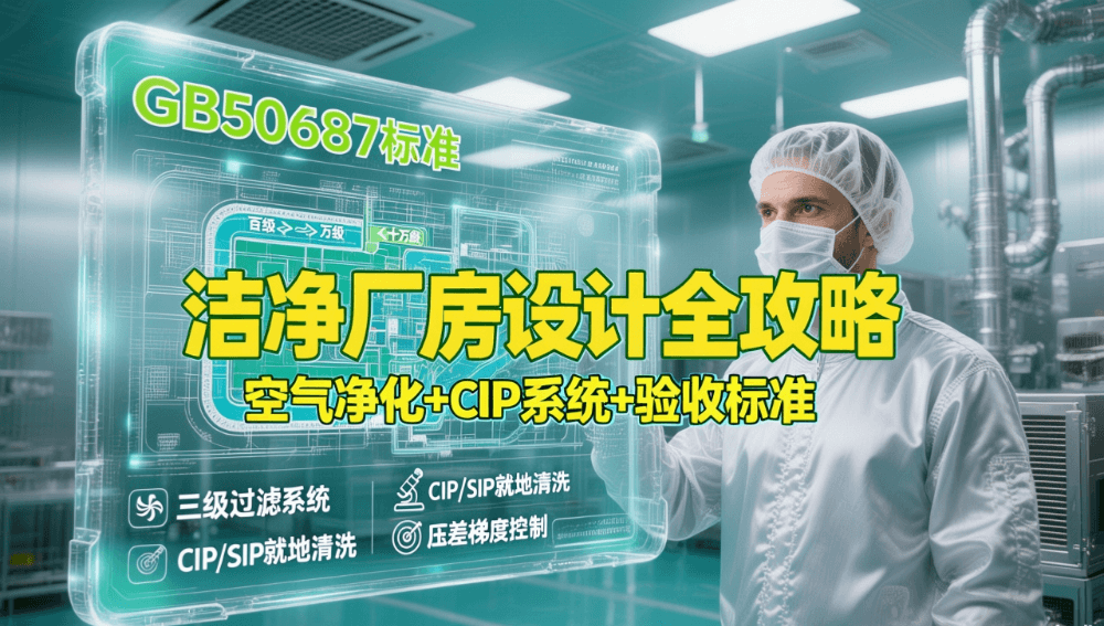 食品工业洁净厂房设计规范:GB50687标准+空气净化+CIP系统全攻略